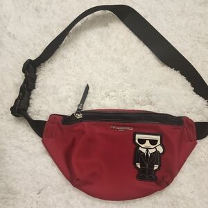Karl Lagerfeld Bold Red Belt Bag